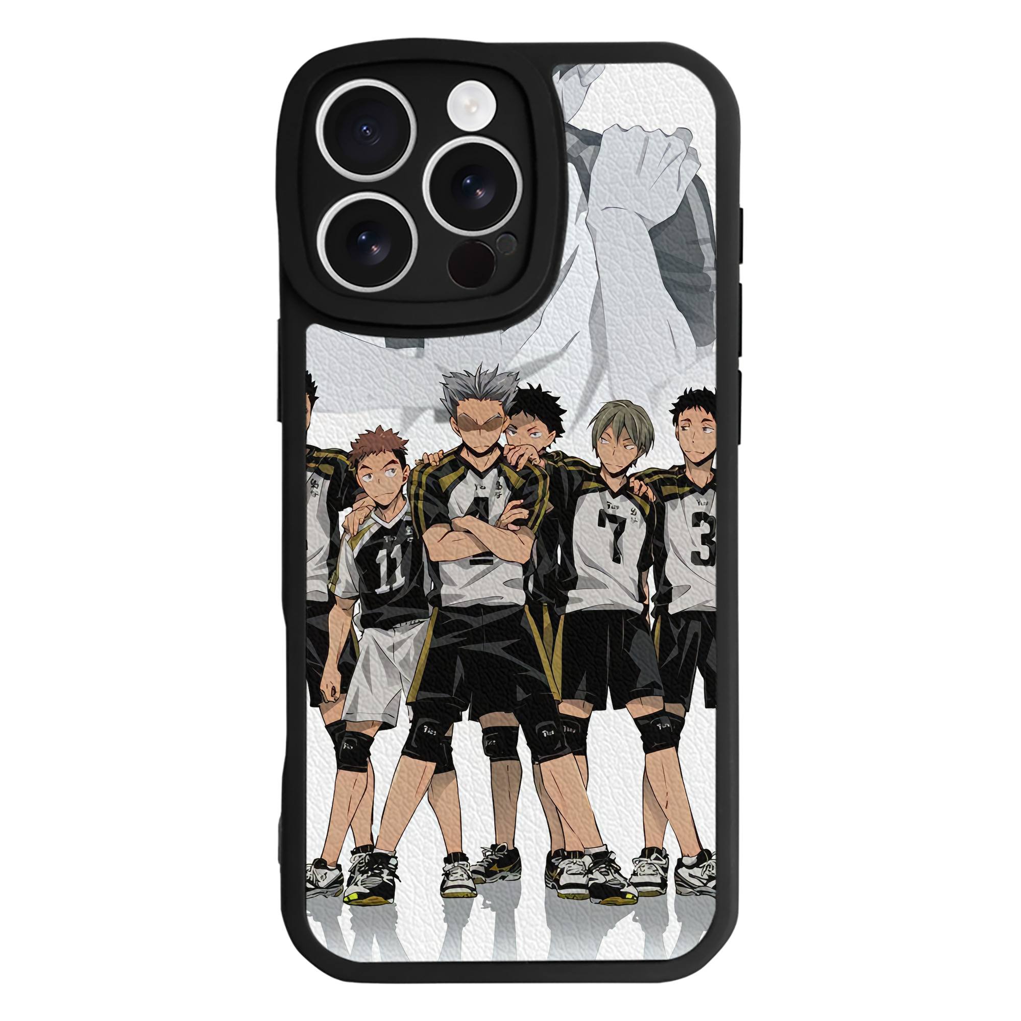 （画像用） ハイキュー!! Haikyu!! 【iPhone 16シリーズ対応】シリコンスマホケース（レザー調） 材質：シリコン